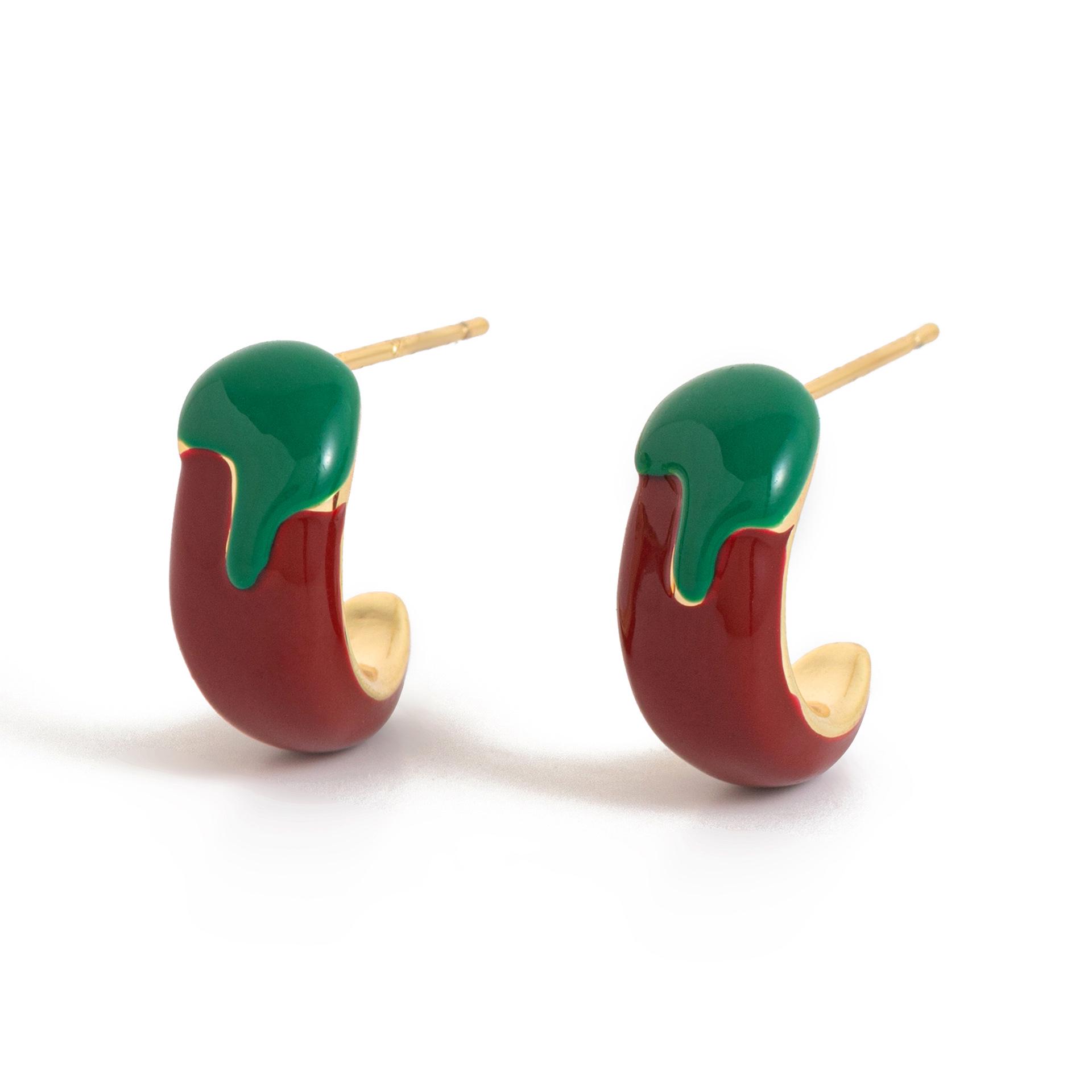 Unique European-American Fashion Red Pepper Earrings - Colorfast Trend