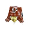 Brand New Copper Metal Animal Bead Component Cat Wolf Bee Owl Heart Charm Bead Components Compatible With Authentic Original Pendant Bead Component