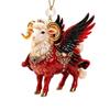 Acrylic Goat Hanging Ornament 2D Flat Animal Hanging Decoration  Holiday Party Decor
