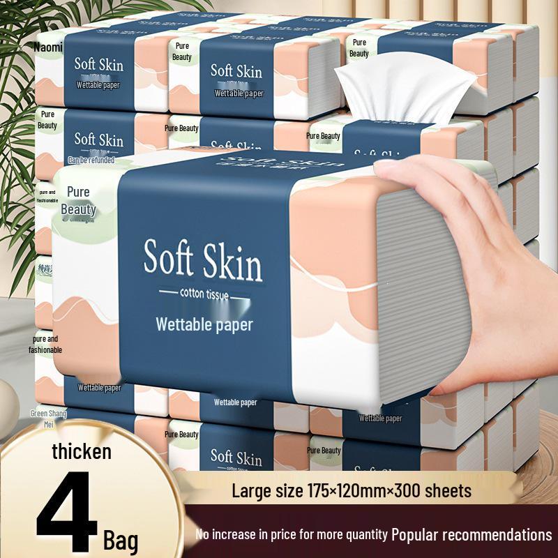 Bulk Tissue Pack: Pull-Out Tissues, Household Napkins, Toilet Paper, Raw Wood Hand Towels, Facial Tissues