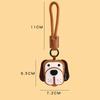 Alloy Puppy Car Keychain Leather Small Pendant New Bag Charm  Birthday Gift