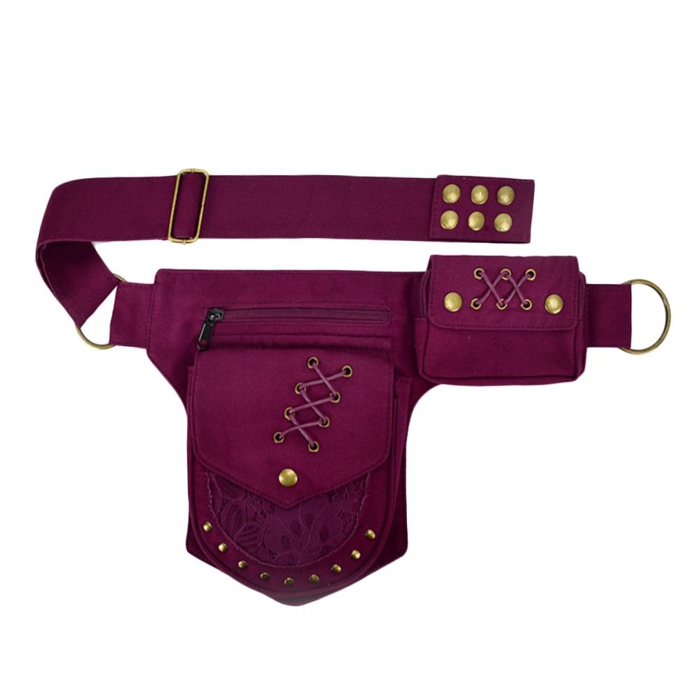 

Fashion Cotton Belt Waist Packs Multi-functional Adjustable Strap Phone Pouch Travel Vintage Crossbody Bag Outdoor