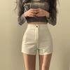 Women's High Waist Elastic White Shorts - Sexy Black Hot Pants for Spring & Summer