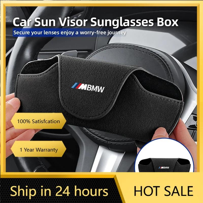2025 Hot Car Visor Glasses Holder Clip Sunglasses Storage Case Accessories For BMW Performance X1 X3 X5 E39 E46 E90 F20 E60 F30