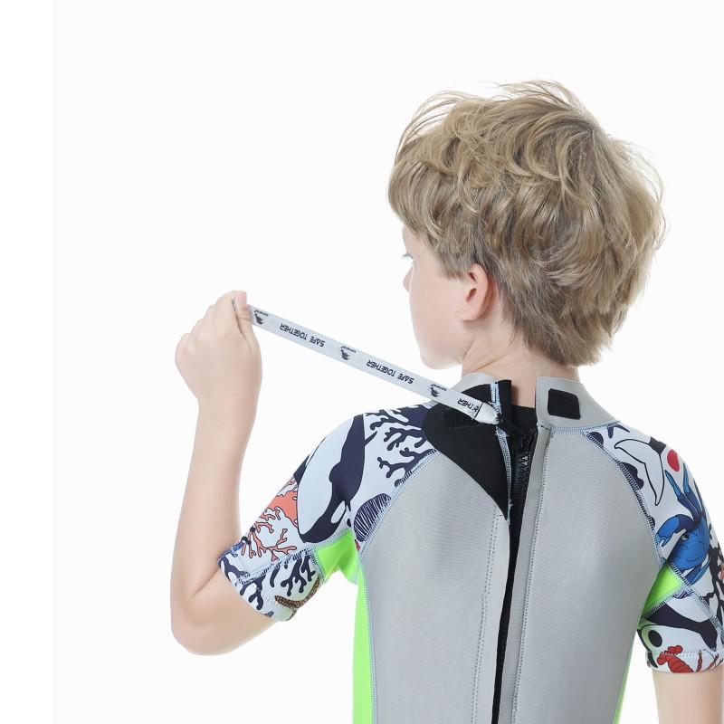 2.5mm Children's Swimsuit Submersible Suit Boys One-piece Middle Diving R002 Cartoon Thickening