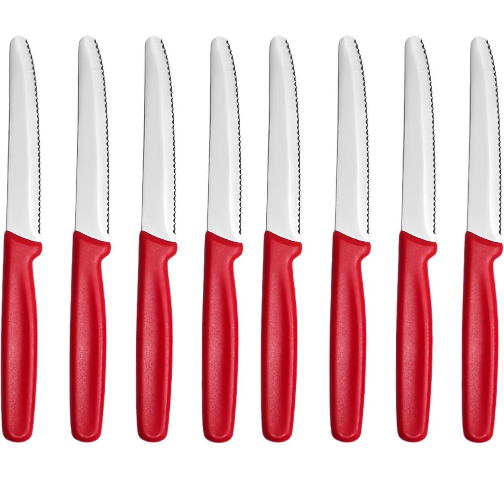 4/6/8 Stainless Steel Serrated Steak knife Round Tip Fruit And Vegetable Paring Knife Kitchen Baking Toast Serrated Bread Knives