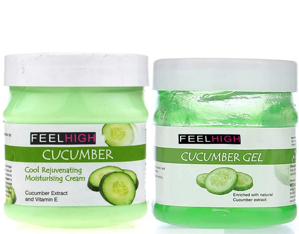Feelhigh Gurken-Kühl-Verjüngungs-Feuchtigkeitscreme & Natürliches Gurkenextrakt-Gel