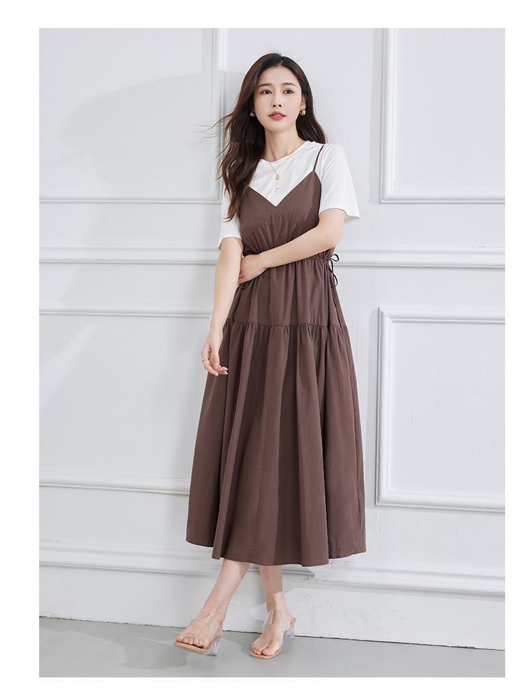 Summer New Age Reducing Short T+Strap Skirt Women's Two Piece Set