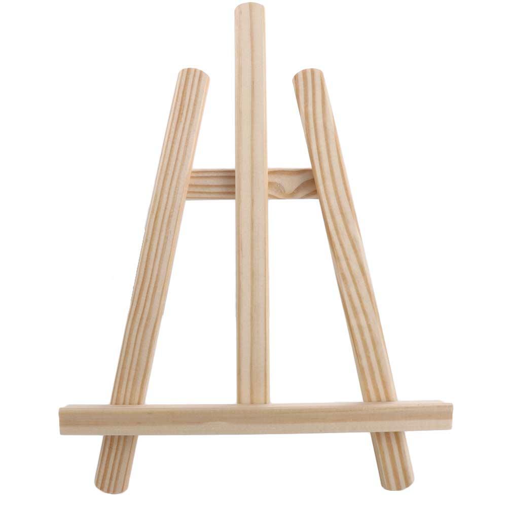 Kids Small Wooden Tabletop Holder Shelf Painting Easel Display Stand