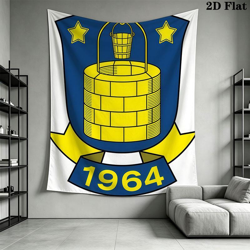 Brøndby IF POSTER Wall Hanging Printed Fabric Blanket Decorative Tapestries for Bedroom Living Room Home Decor