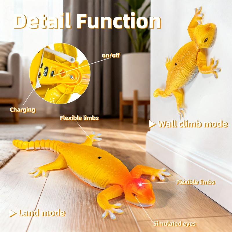 Wall Climbing RC Gecko Toy Electric Remote Control Gecko Wall Climbing Car Octopus Animal Car Children's Halloween Toys
