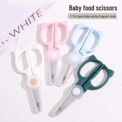 Portable Stainless Steel Baby Food Scissors - Cut Meat & Vegetables for Infants & Children