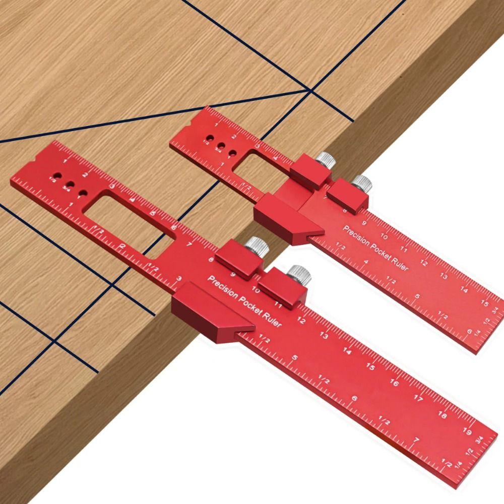 High-Precision Metric Measuring Tool With Slide Stop Positioning Gauge Ruler  Woodworking