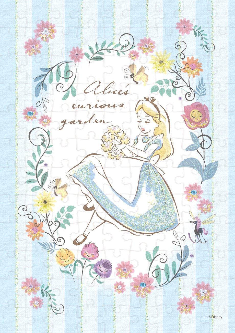 EPOCH Disney Alice Pastel Blue Jigsaw Puzzle 108 Pieces 18.2×25.7cm with Adhesive Spatula and Decoration Parts