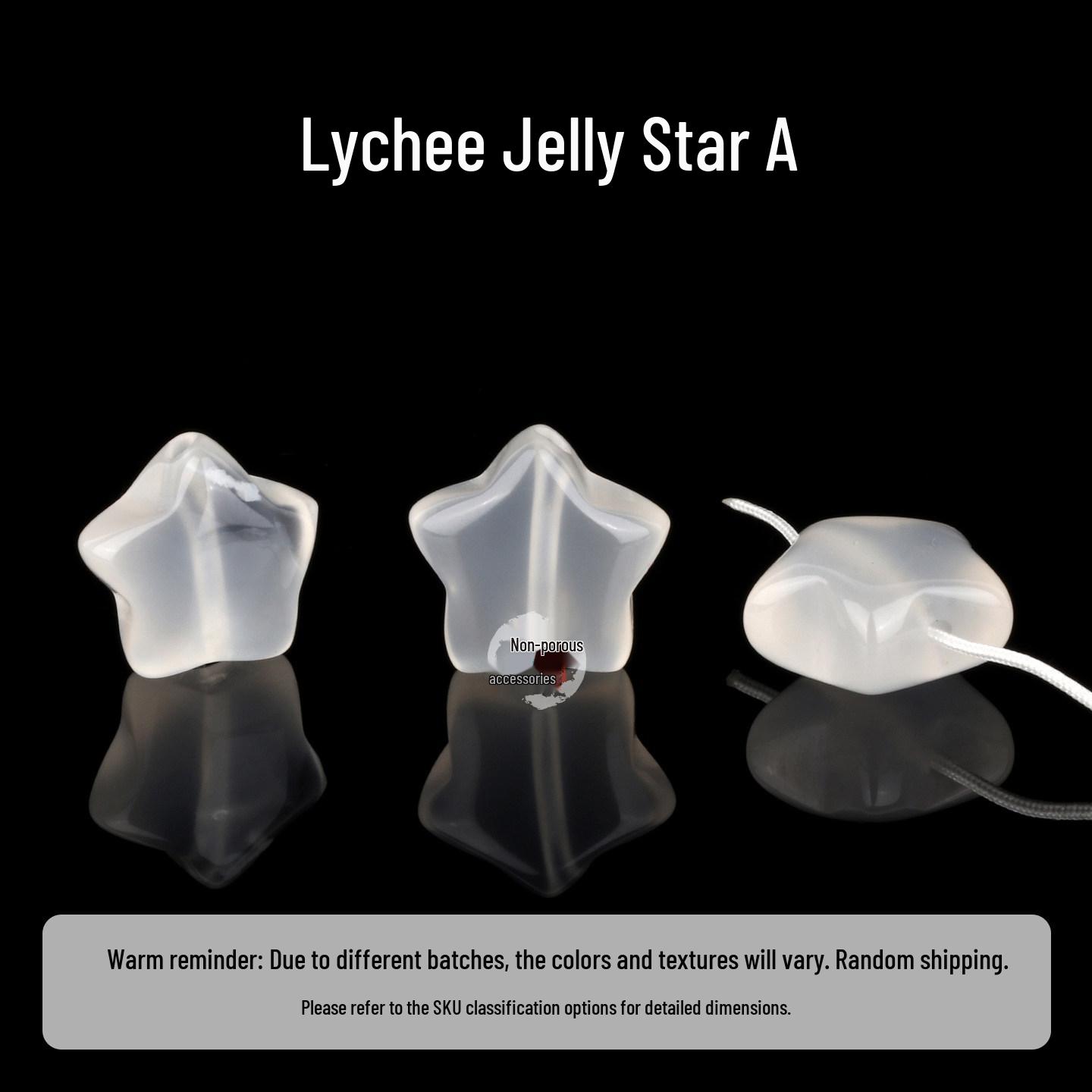 Lychee Ice Star-Moon Chalcedony Beads for DIY Bracelet Crafting детали
