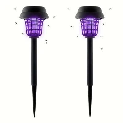 1 Pcs Solar Bug Zapper Waterproof Outdoor Mosquito Zapper Mosquito Killer and Lighting Mosquito Repellent Lamp for Indoor Outdoor