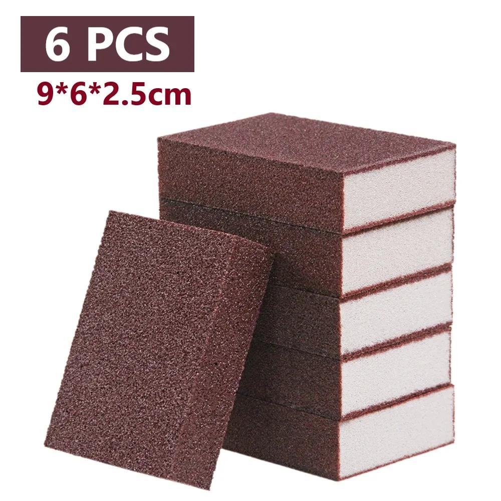 1/3/6pcs Kitchen Sponge Magic Sponge Eraser Carborundum Removing Rust Cleaning Brush Descaling Clean Rub for Cooktop Pot