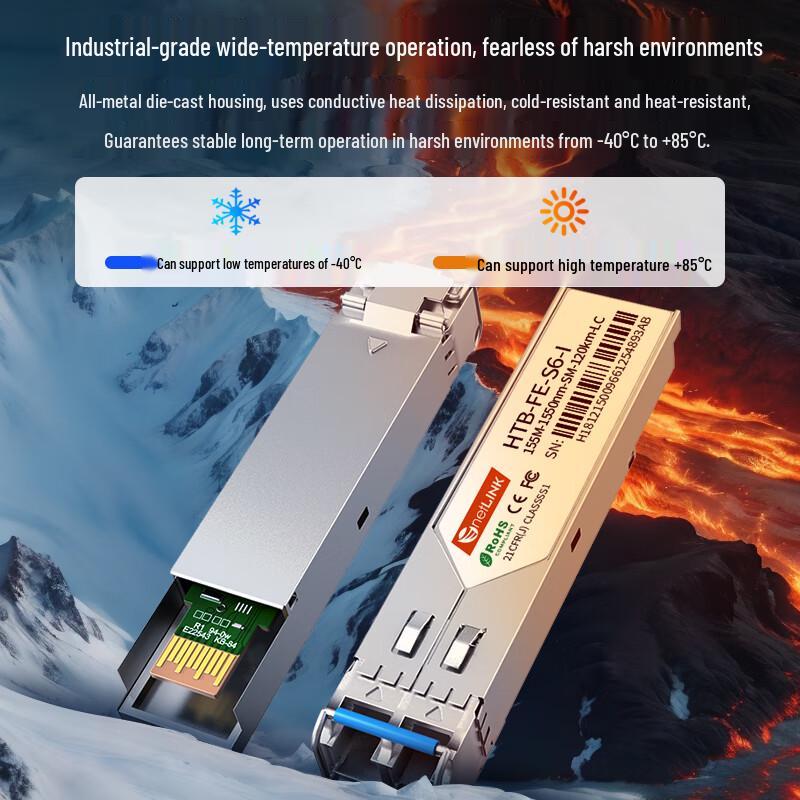 NetLINK Industriequalität 100M SFP Glasfaser-Transceiver-Modul