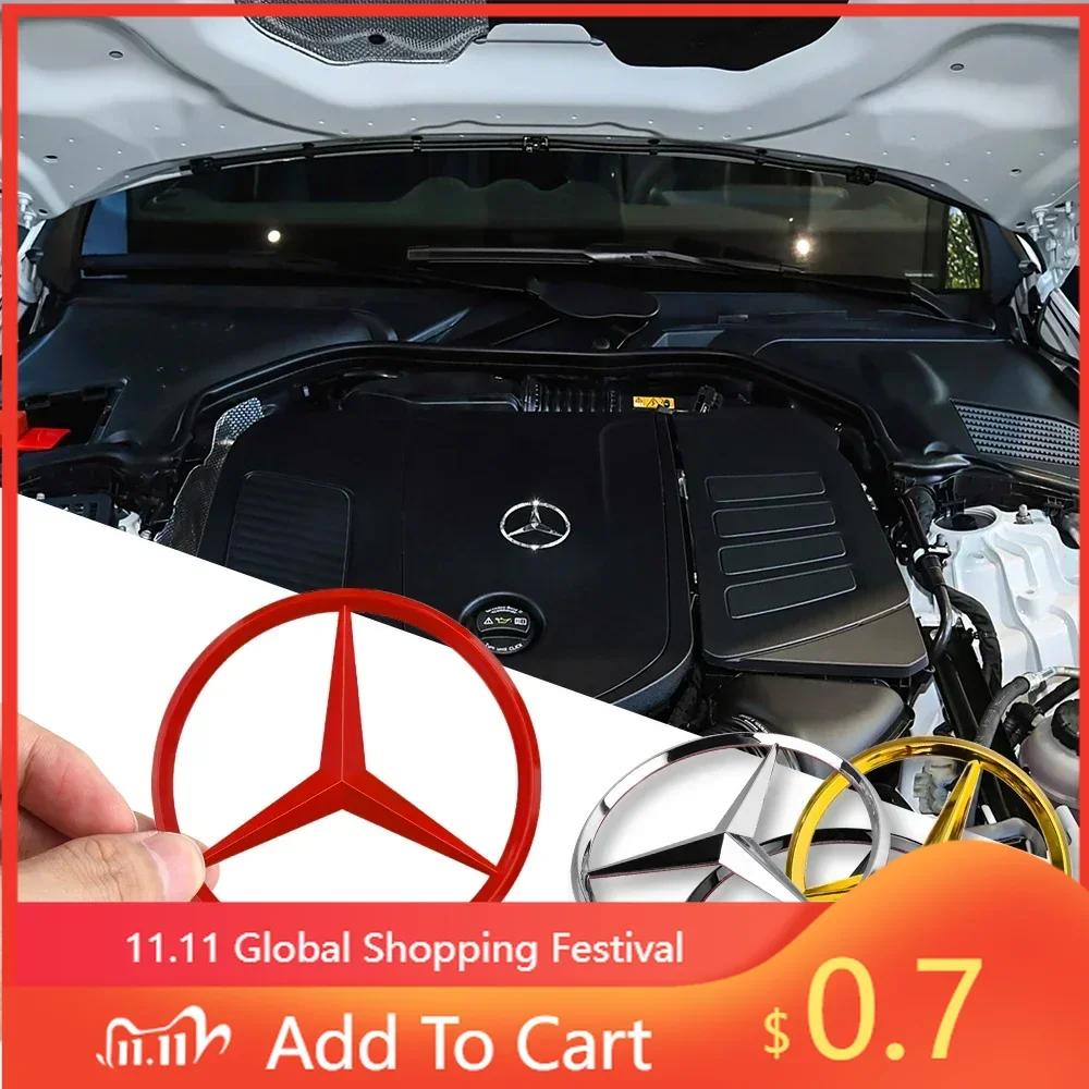 Autoaufkleber für Benz 70mm 3D Metall Auto Styling Motorhauben-Emblem Dekor Aufkleber für Mercedes Benz E C G M S A B Klasse W176 W204 W