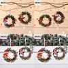 Artificial Christmas Wreath Hanging Simulation Xmas Garland Reusable Indoor Decoration Ornament Pendant Background Decor