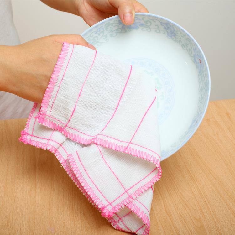 Anti-Oil Kitchen Towel 8 Layers Microfiber Kitchen Cleaning Cloth Thicken Absorbent Scouring Pad Kitchen Daily Dish Towel 30cm