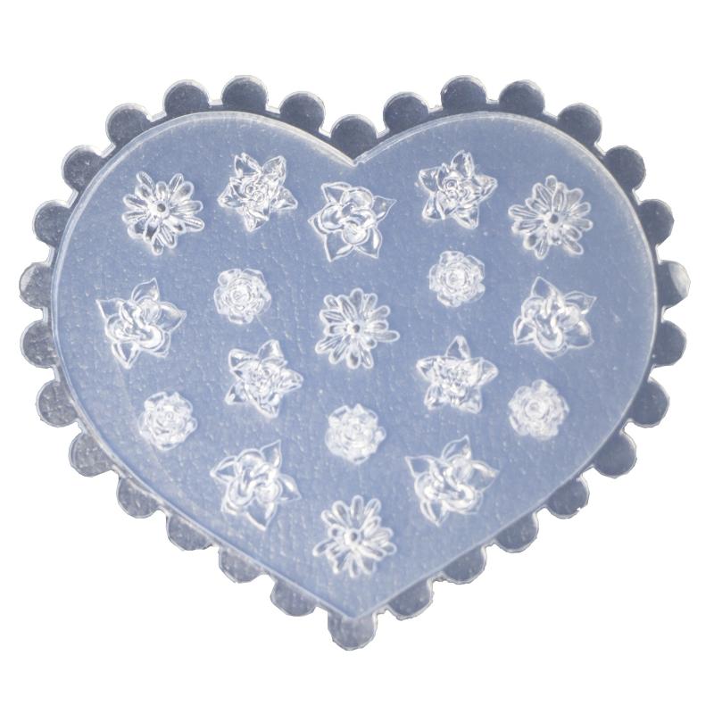

Flowers 3D Silicone Molds Nails Art Carving Mold for DIY Nail Art Decorations Supplies Nail Art Templates Maincure Tool