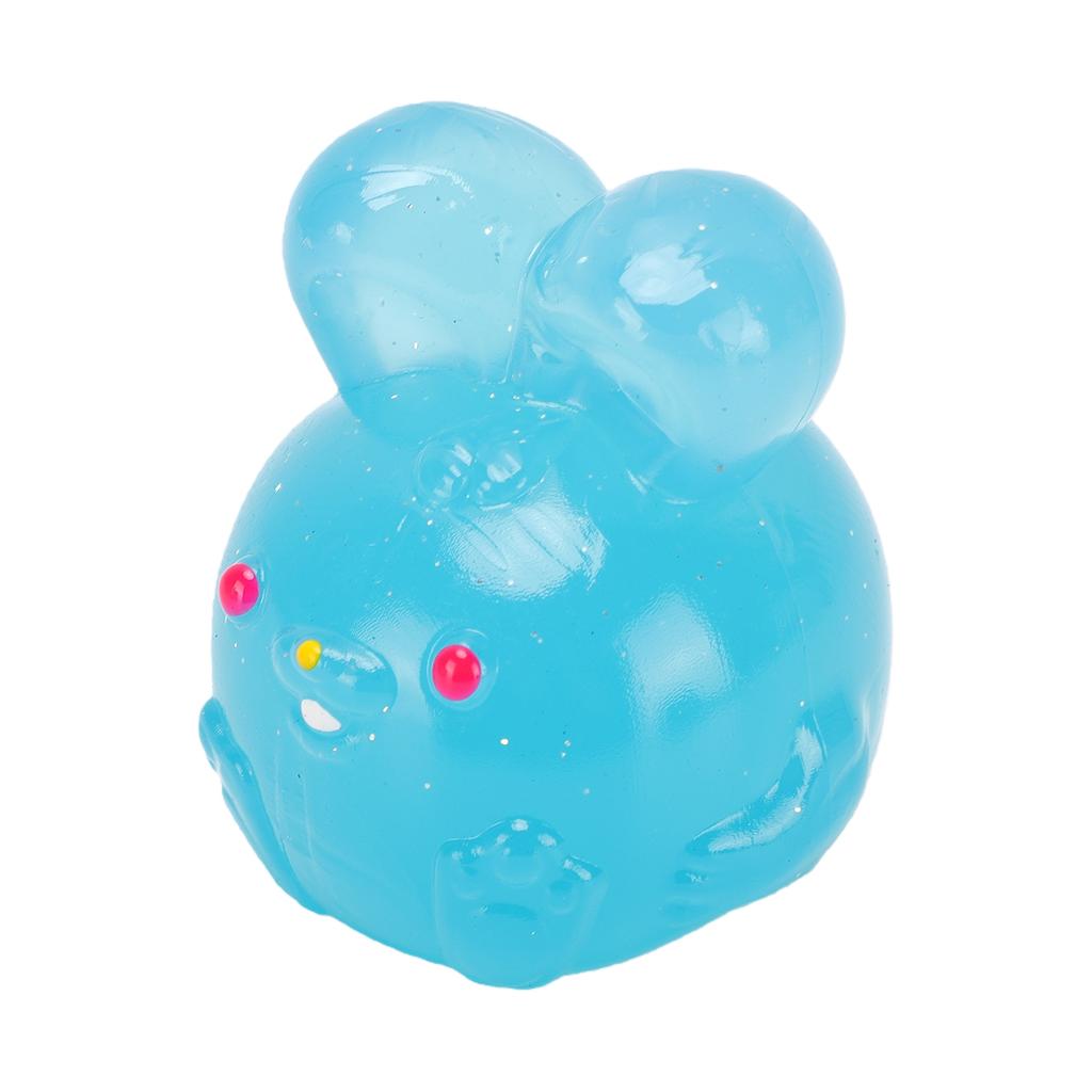 Rabbit Squeeze Toy Simulation Stress Relief Glitter Bunny Squeeze Toy for Adults Home School Office