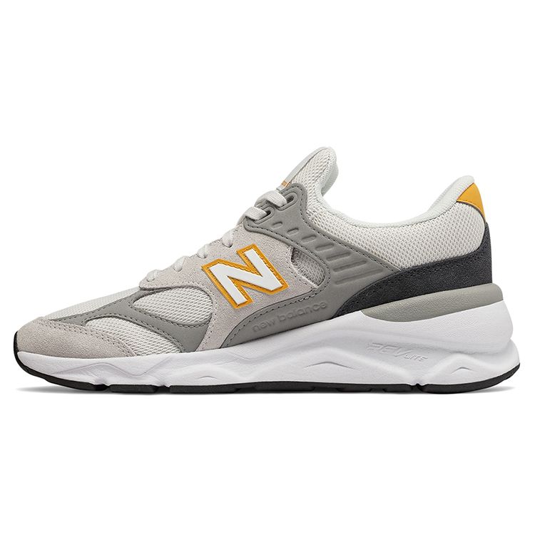 

New Balance Nb X-90 Fabric Synthetic Leather Comfortable Low-Top Lifestyle Sneakers Women sneakers Gray White WSX90RPB 38