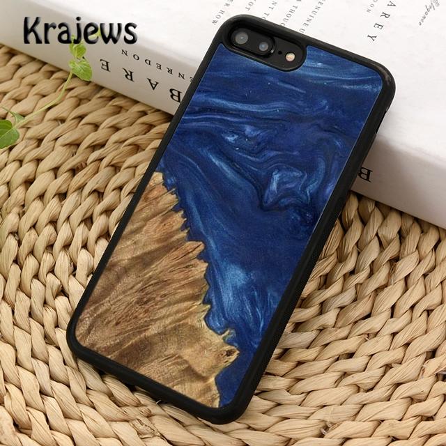 

Krajews wood resin glue gel Phone Case Cover For iPhone 17 Air 16 15 14 plus 12 13 pro max coque Shell Fundas iPhone 14pro max