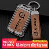 rlcr3 Zinc Alloy Leather Car Remote Key Case Cover Shell for Volvo S60 S90 XC40 XC60 XC90 V60 V90 C40 2017 2018 T5 T6 T8 Polestar 1 2