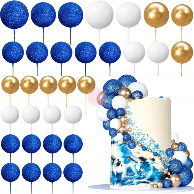 Available: 32 New Colorful Cake Decorations - Wedding & Birthday Candy Color Balls for Spring Festival