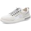 Summer breathable 2025 single mesh men's shoes sports hollow comfortable versatile non-slip wear-resistant small white shoes casual board shoes
