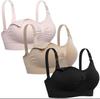 Plus Size Front-Opening Seamless Nursing Bra with Removable Breathable Pads