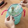 Bolsa de Almacenamiento de Malla de Nylon con Cordón Bolsa de Viaje Multiusos Para Productos Digitales Maquillaje Organizador de Cosméticos Exterior