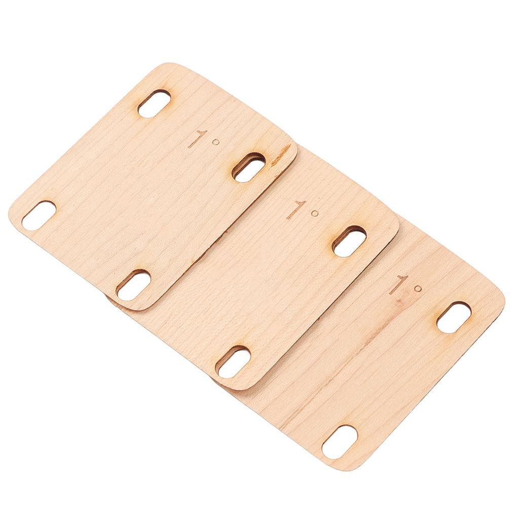Electric Guitar Neck Shim Maple Wood Neck Shim Spacer Instrument Accessory for Replacement 3pcs