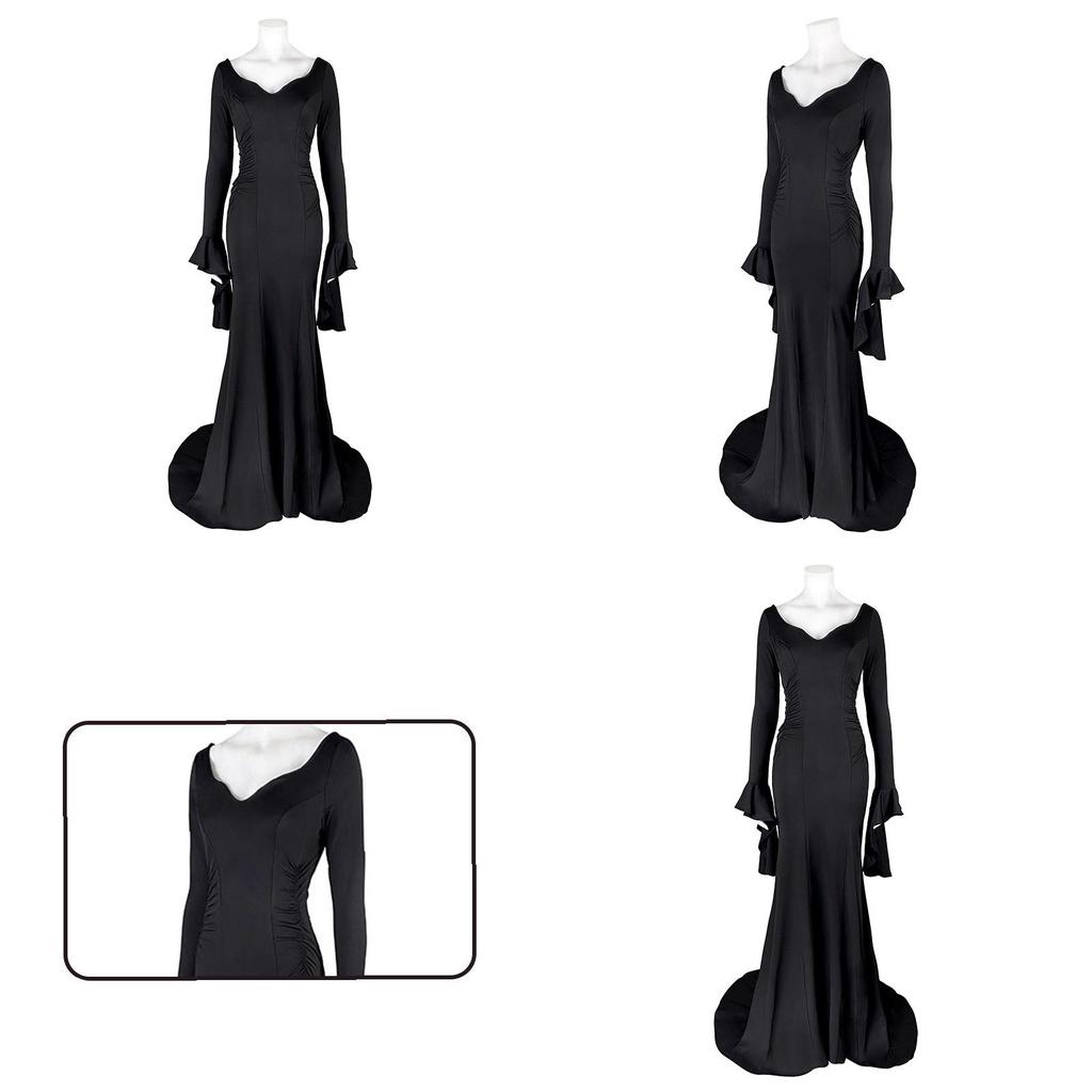 Morticia Addams Dress Sexy Gothic Cosplay Outfit From The Addams Family