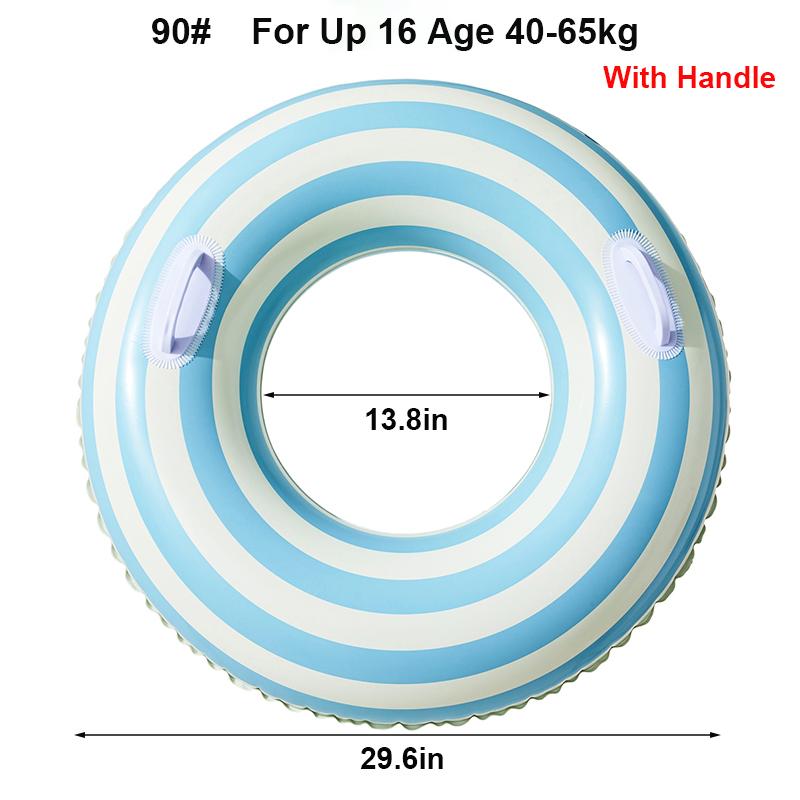 Orange Stripe Pool Float Inflatable Swim Tube Adults Swimming Float Ring Summer Water Swim Pool Floating Toys