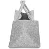Firewood Log Carrier Tote Bag, HomeYoo Felt Foldable Firewood Holder Basket, Large Capacity Fireplace Wood Stove Accessories with Handle (Grey)
