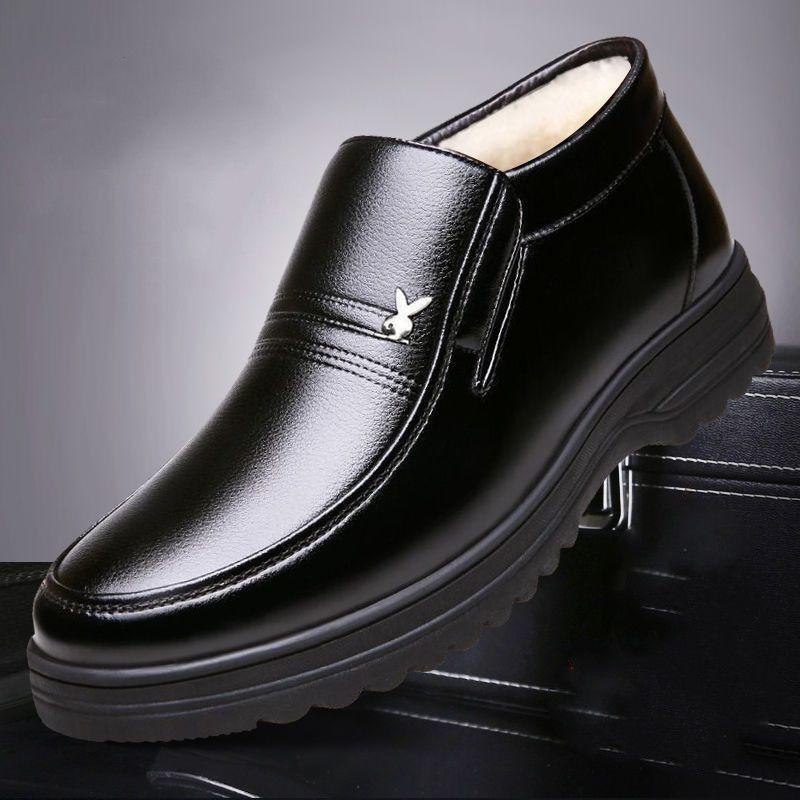 Winter new fashion simple cotton shoes men's high-top versatile warm comfortable piled thickened casual snow boots