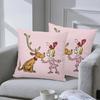 1Pc Cartoon Cushion Cover, Premium Polyester Pillowcase, 2D Double-Sided Print For Bed Car Office, Durable Washable, Perfect Fes
