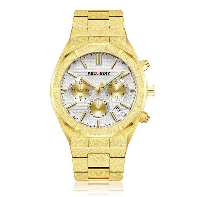 Alloy Quartz Wristwatch Dazzling Brightness New Watch Men Luminous Chronograph Business Waterproof Male Watches with Date