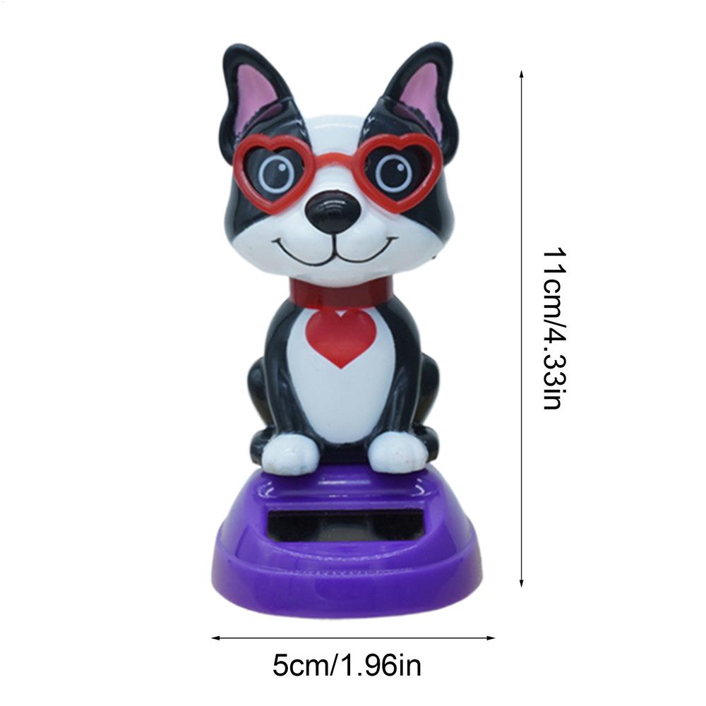 Solar Dancing Toys Decorative Animal Dashboard Ornament Valentine's Day Desk Ornament for Home Decor Car Dashboard Decor Figure