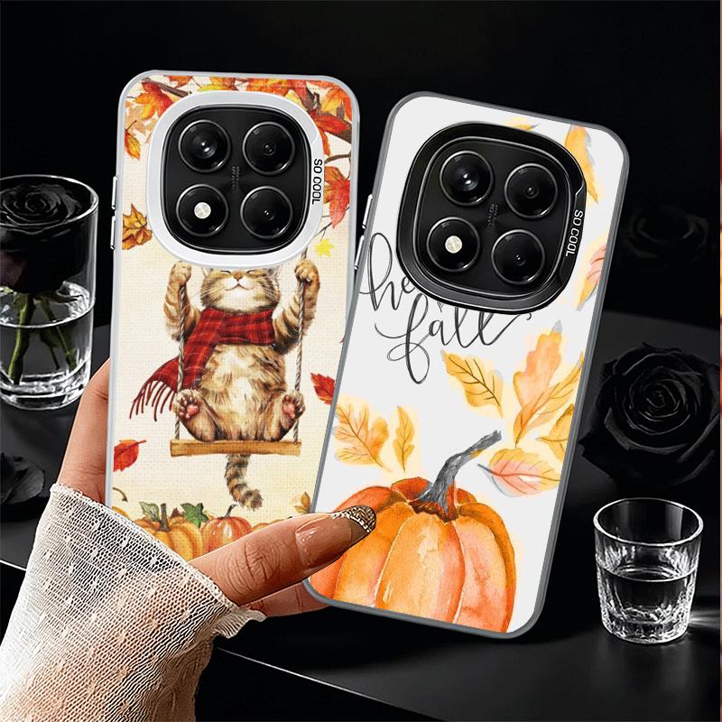 Pumpkin Happy Fall Autumn Soft Phone Case for Xiaomi Redmi Note 13 14 15 Pro Plus 12S 12 11S 11 11T 10S 10 Shockproof Cover Back