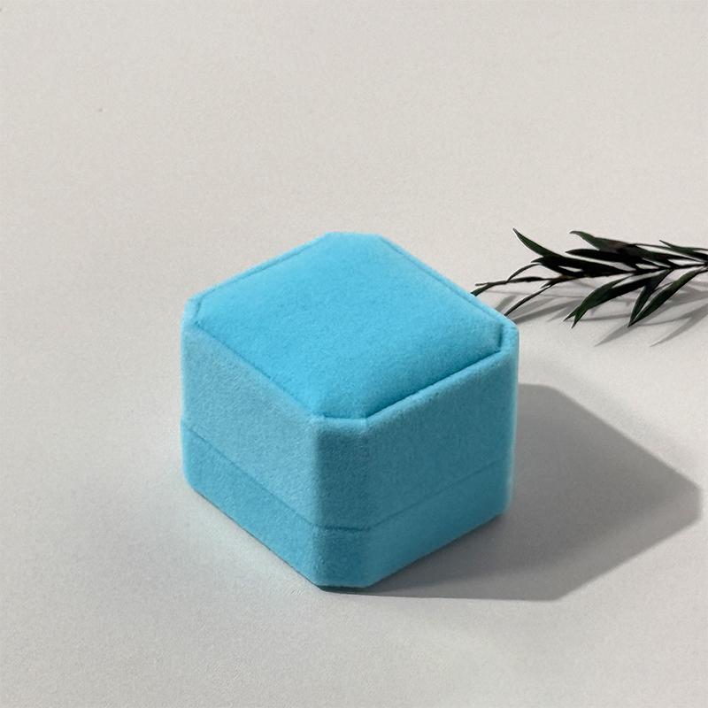 Jewelry Ring Display Case Earring Storage Organizer Portable Square Lid Open Jewelry Earrings Packaging Gift Box