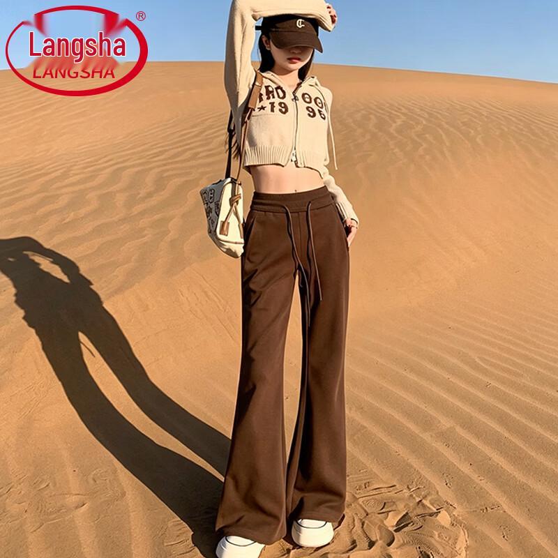 Langs High-Waisted Flare Casual Pants