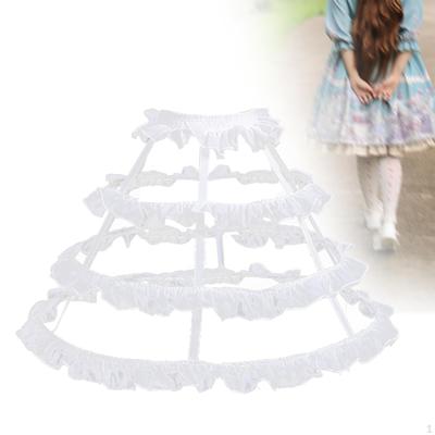 3 Hoops Rock Petticoat Elastischer Bund Krinoline Pannier für Kleid
