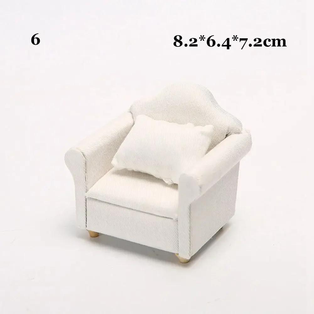 1:12 Cute Doll Chair Stool Miniature Sofa Dollhouse Miniatures Accessories Simulation Furniture Model Toys Kids Pretend Play Toy
