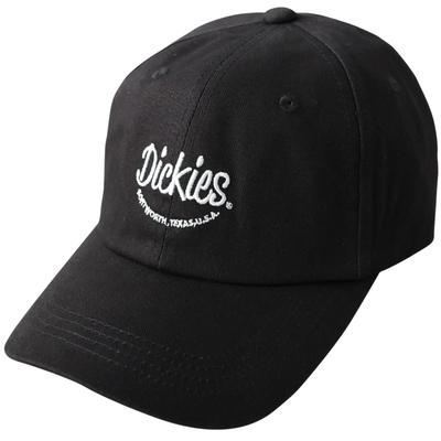 Dickies Patch Emblem Low Cap Logo Polo Cap Hat for Men and Women, Unisex, Solid Color, 874 6-Panel Cotton Baseball Cap, 024 Looking Black