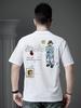 European Goods 2025 New Summer Trendy Brand Cartoon Embroidery Printed Short-Sleeved T-Shirt Men's Round Neck Top Half-Sleeved T-Shirt