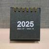 2025-2025 Simple Solid Color Mini Desktop Paper Calendar Dual Daily Scheduler Table Planner Yearly Agenda Organizer
